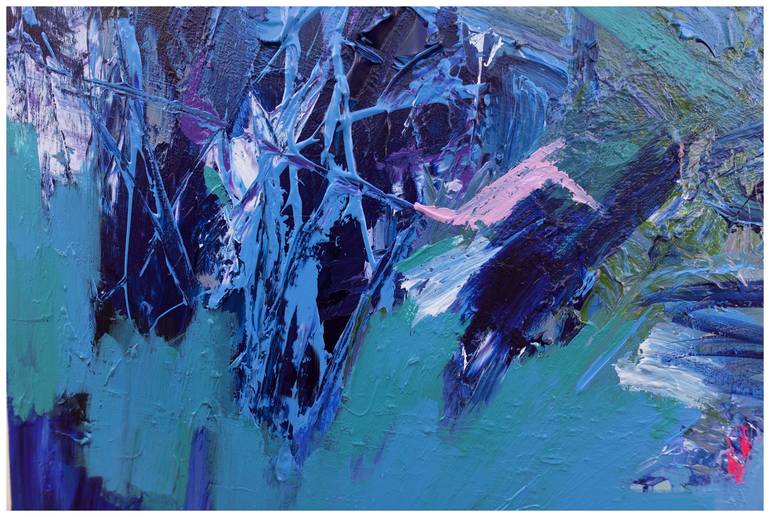 Original Abstract Expressionism Landscape Painting by Khanh The Bui