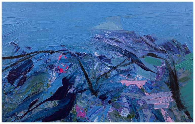 Original Abstract Expressionism Landscape Painting by Khanh The Bui