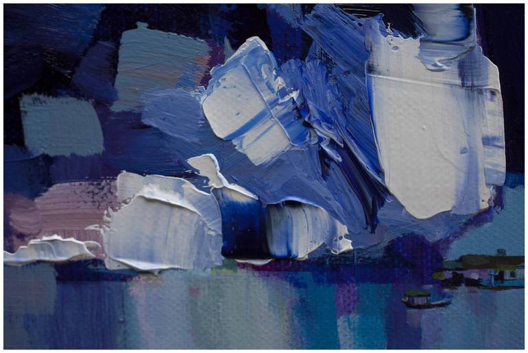 Original Abstract Expressionism Seascape Painting by Khanh The Bui