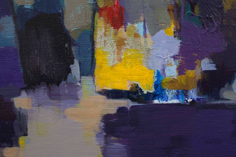 Original Art Deco Seascape Painting by Khanh The Bui