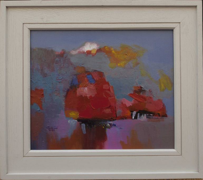 Original Art Deco Seascape Painting by Khanh The Bui