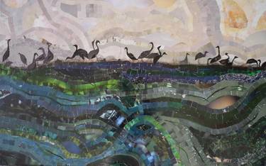 Original Landscape Collage by Olga Ketling Szemley