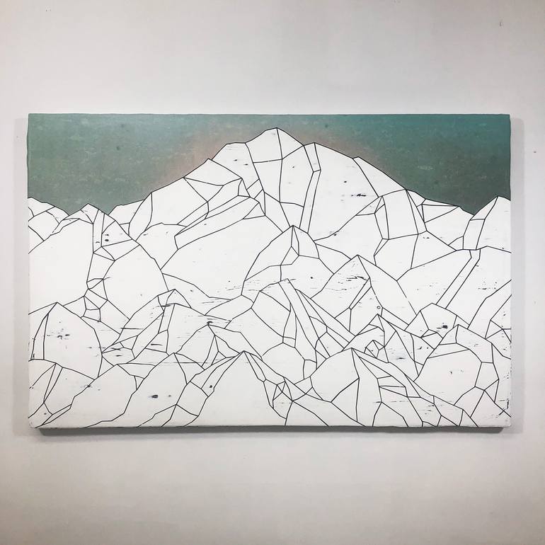 Original Abstract Landscape Painting by Hollis Brown Thornton