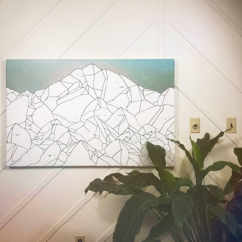 Original Abstract Landscape Painting by Hollis Brown Thornton