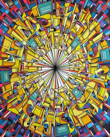 Original Abstract Graffiti Painting by Alberto Silva