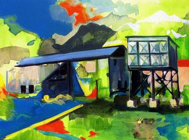 Original Fine Art Architecture Paintings by Maryna Lavrenyuk