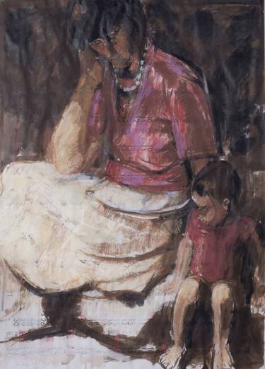 Print of Figurative Family Paintings by Peter Ridovics