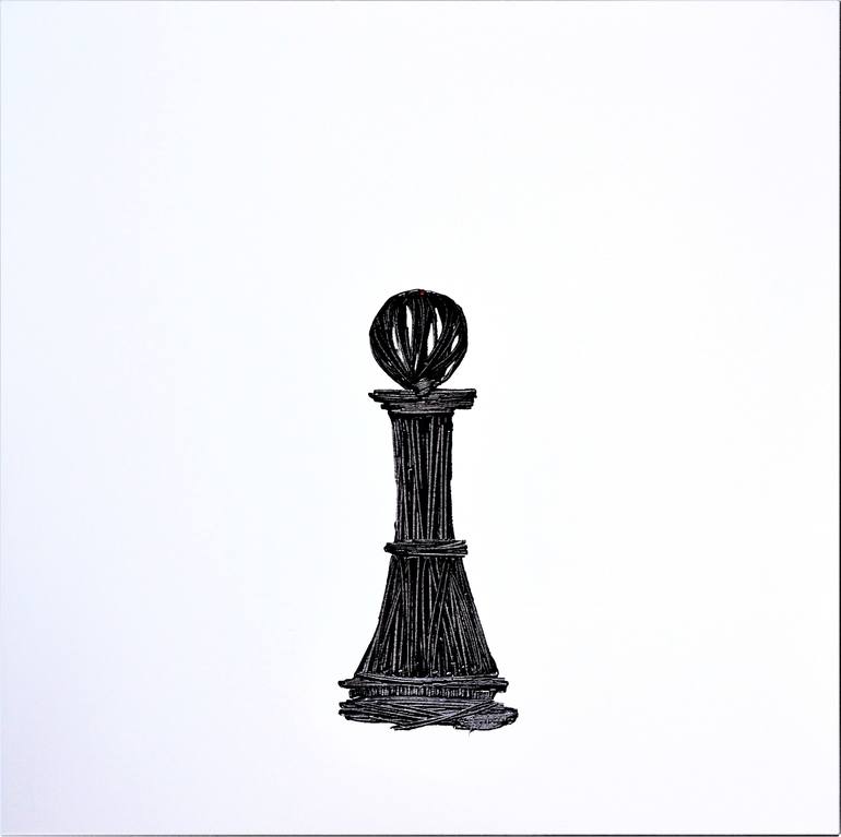 Pawn, chess pawn, black pawn and white pawn, chess piece, abstract