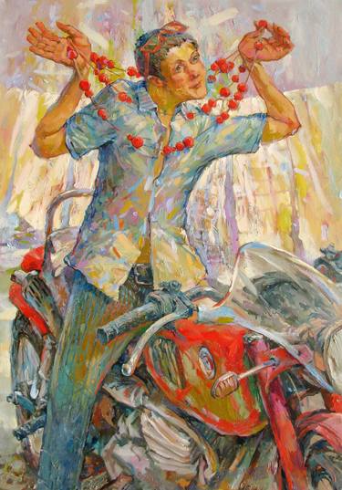 Print of Expressionism Motorcycle Paintings by Vladimir Tarasenko