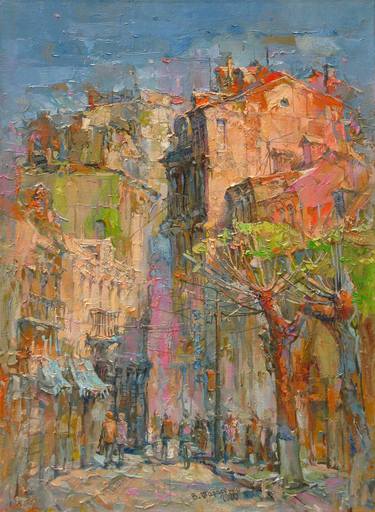Original Expressionism Cities Paintings by Vladimir Tarasenko