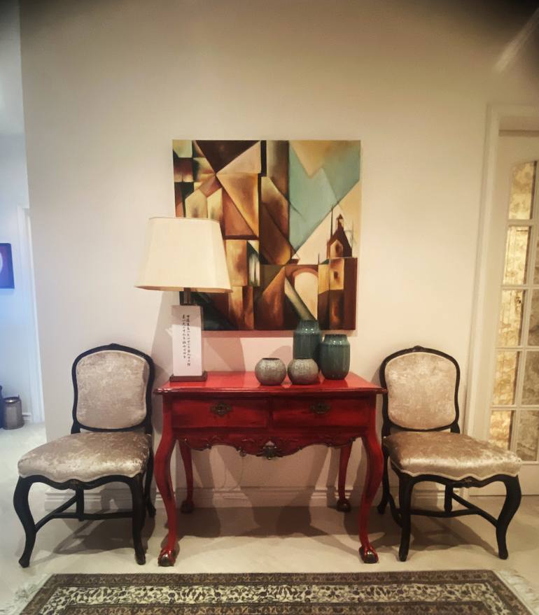 Original Contemporary Architecture Painting by Neide Mendes