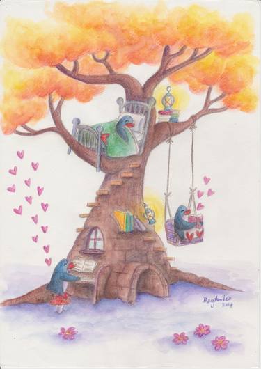 Dream Tree Illustrated 2014 Drawing By Maryann Loo Saatchi Art