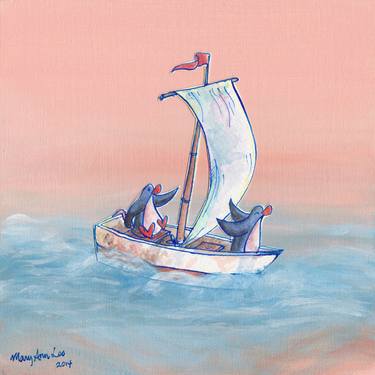 Print of Sailboat Paintings by MaryAnn Loo