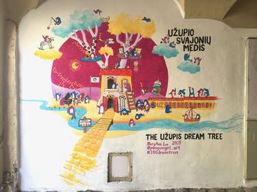 Print of Street Art Tree Installation by MaryAnn Loo