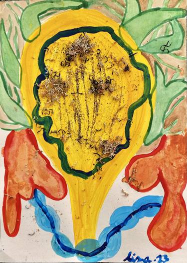 Original Abstract Expressionism Botanic Paintings by Elisa Ochoa
