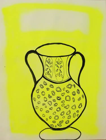 Lemon yellow greek vase thumb