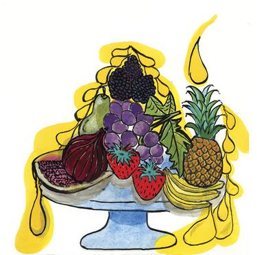 Original Food Drawings by Elisa Ochoa