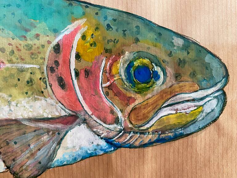 Original Figurative Fish Drawing by Elisa Ochoa