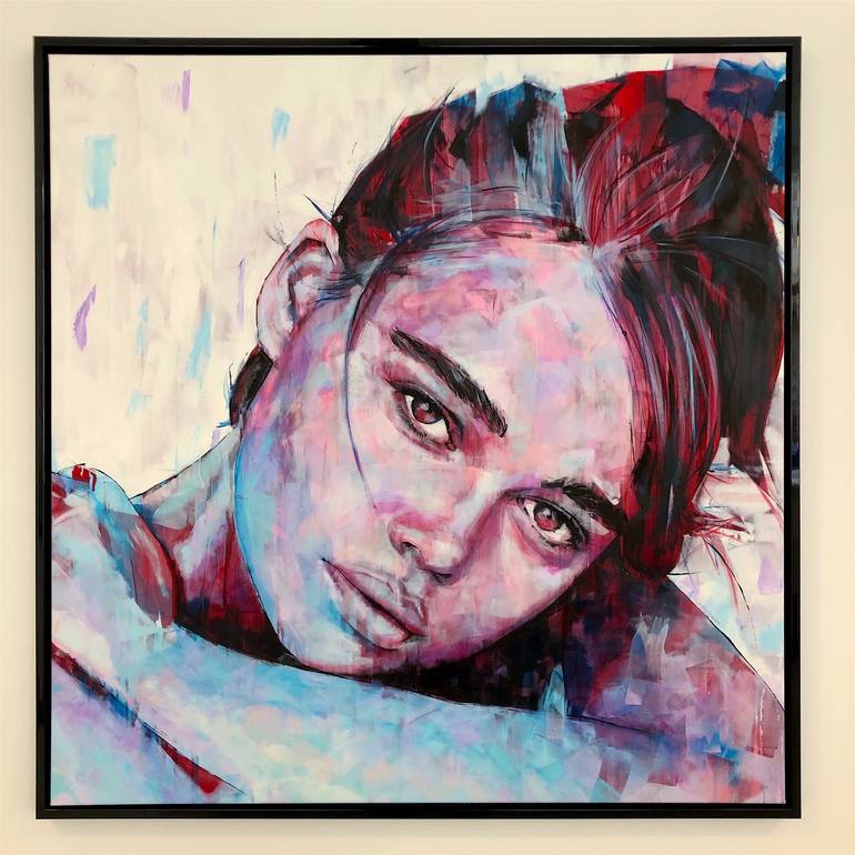 Original Expressionism Portrait Painting by David Rees