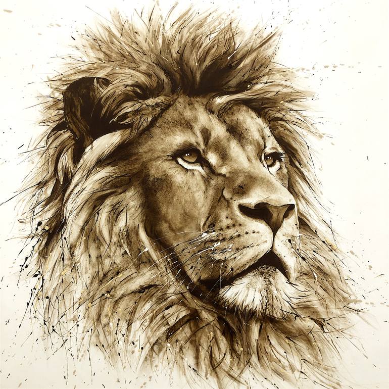 Lion Heart Painting By David Rees | Saatchi Art