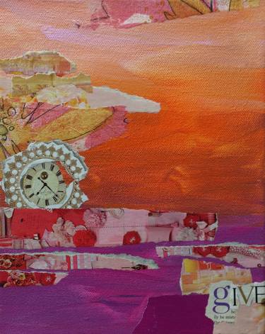 Original Abstract Collage by Lisa Ludwig