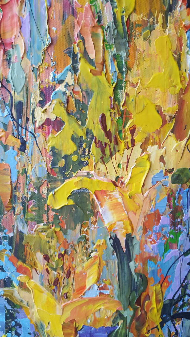 Original Art Deco Floral Painting by Tanya Vasilenko