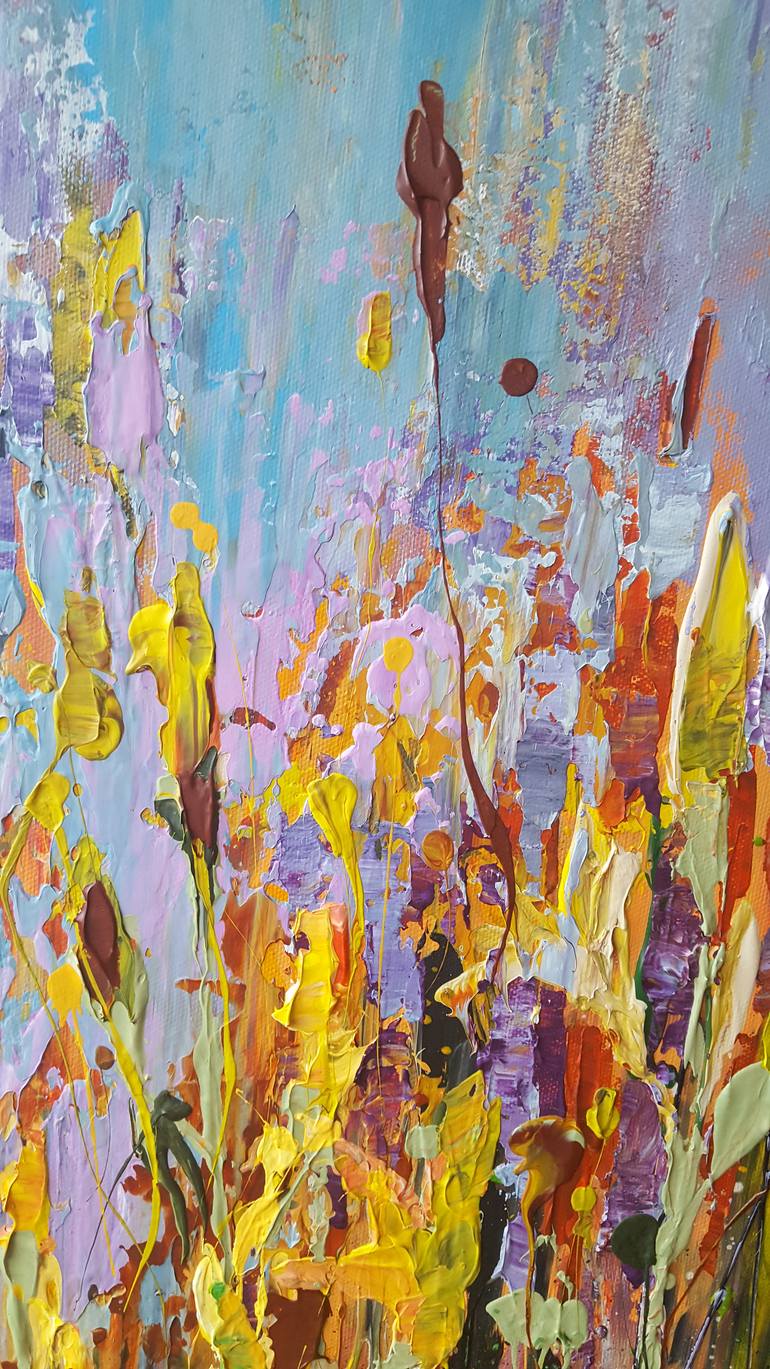 Original Art Deco Floral Painting by Tanya Vasilenko