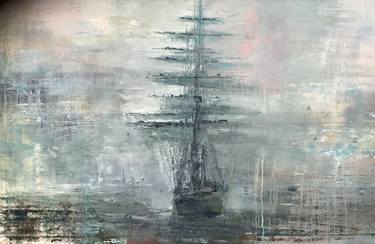 Original Boat Paintings by Kwaschny Lidiya