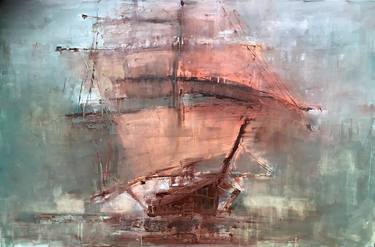 Original Abstract Boat Paintings by Kwaschny Lidiya