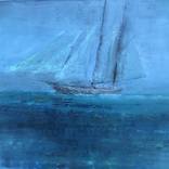 Sailboat in Blue by Kwaschny Lidiya