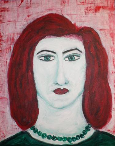 Original Portrait Painting by Olga Chomenidi