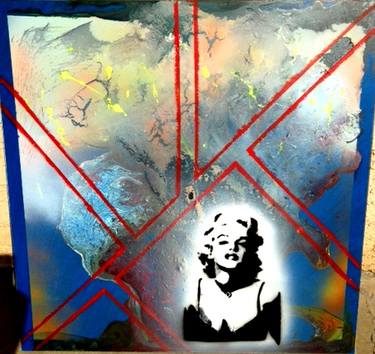 Mixed Media Abstract Post Modern Art By Alfredo Garcia The Blond Bombshell 4 thumb