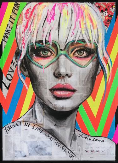 Original Pop Art Portrait Paintings by Shirin Donia