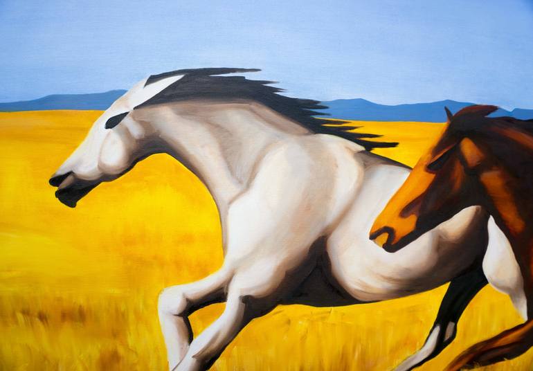 Original Horse Painting by Antje Kerl-Akkan