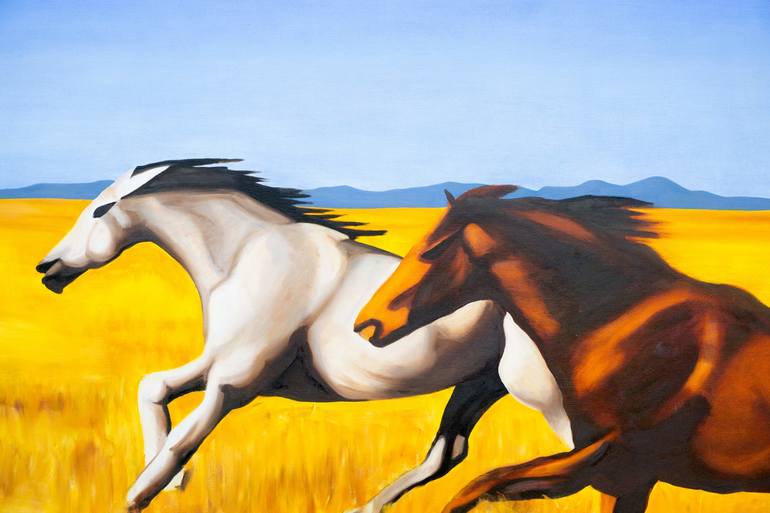 Original Horse Painting by Antje Kerl-Akkan