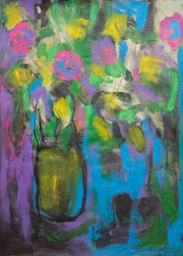 Print of Abstract Floral Paintings by Antje Kerl-Akkan