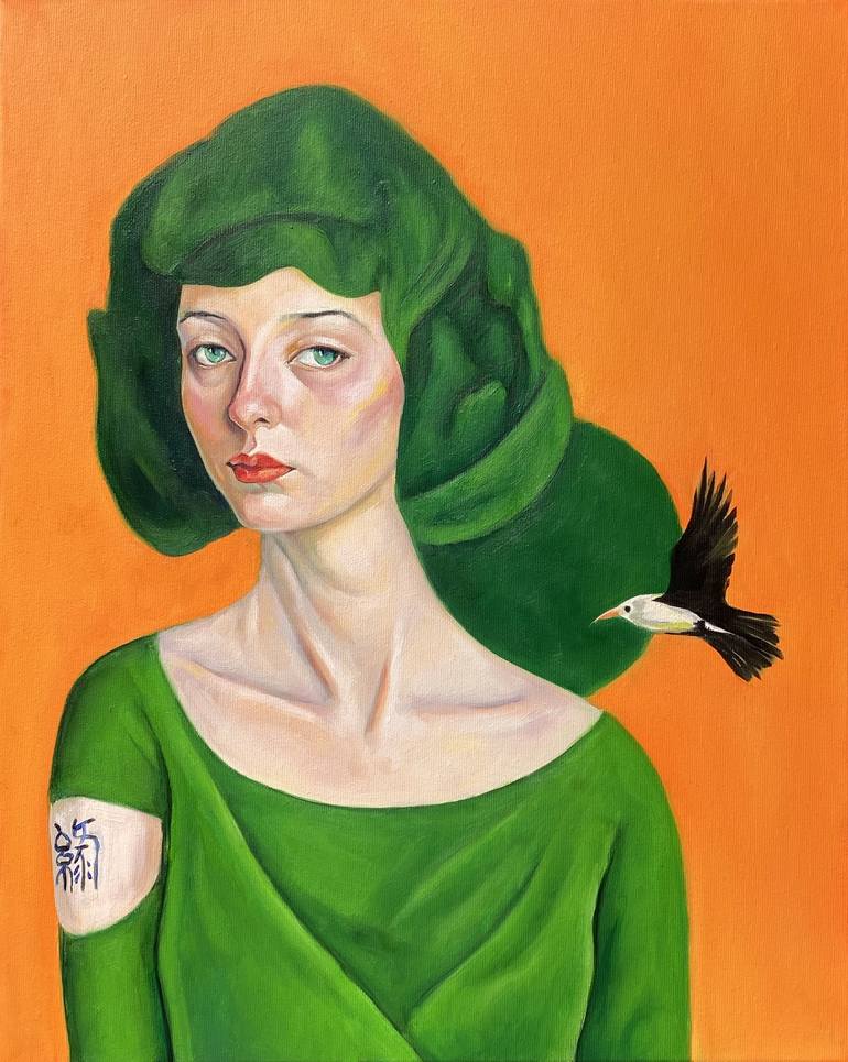 Green Painting by Terri Duan | Saatchi Art