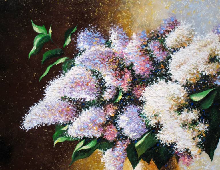 Original Floral Painting by Sergey Lipovtsev