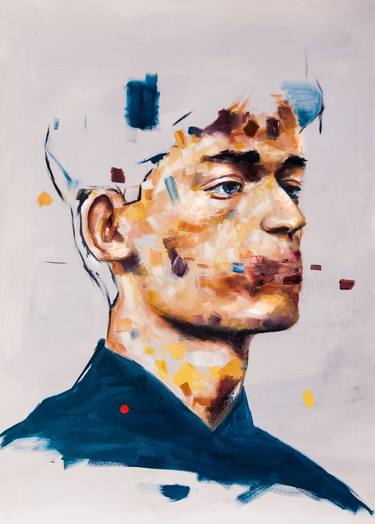 Print of Abstract Expressionism Portrait Paintings by Davide Cambria