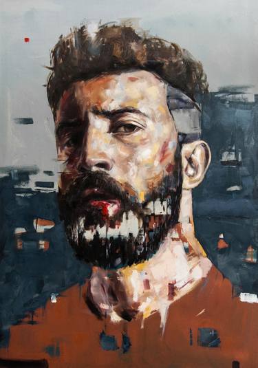 Original Abstract Expressionism Portrait Paintings by Davide Cambria