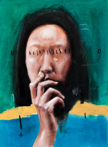 Original Abstract Expressionism Portrait Paintings by Davide Cambria