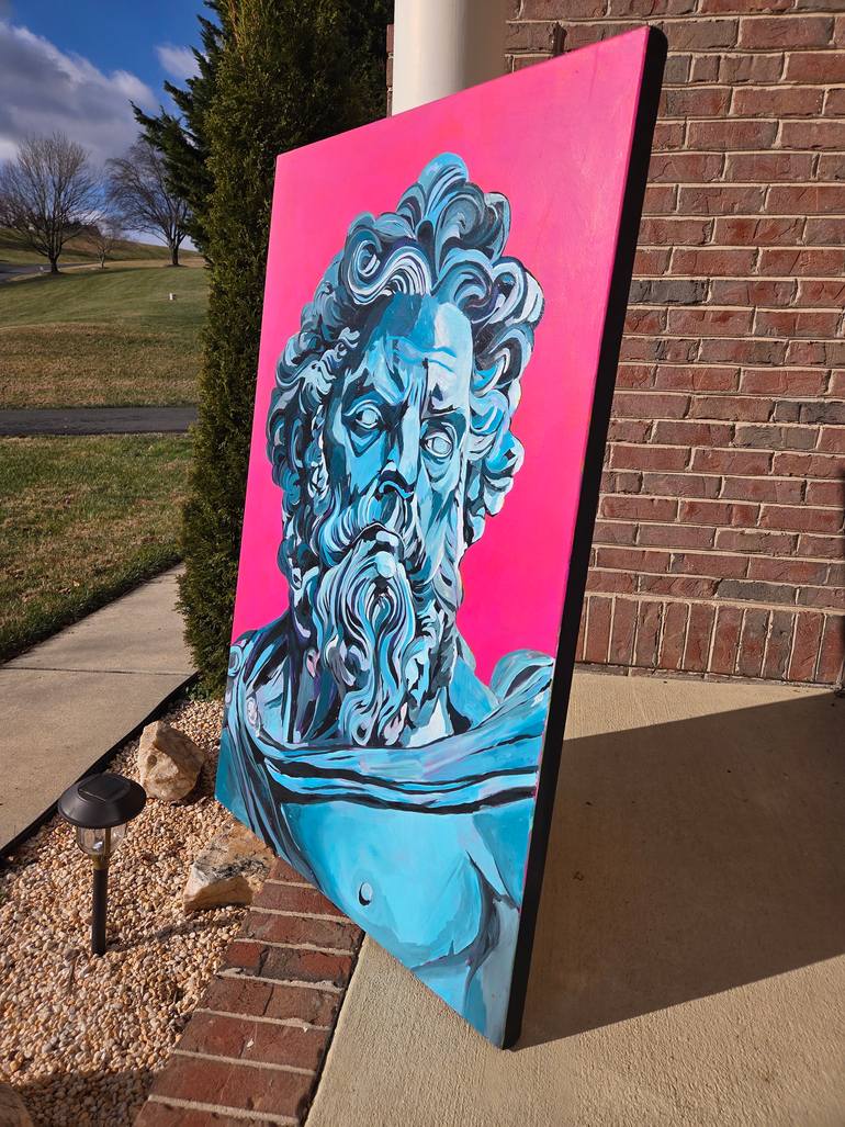 Original Abstract Expressionism Classical Mythology Painting by T Angeline
