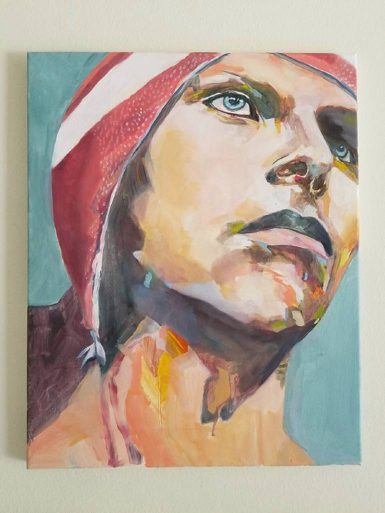Original Portraiture People Painting by T angeline