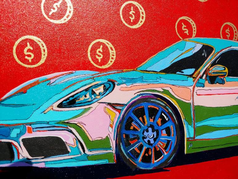 Original Car Painting by T angeline