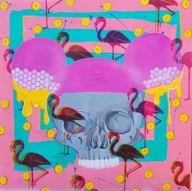 Pink Versace Painting by T angeline