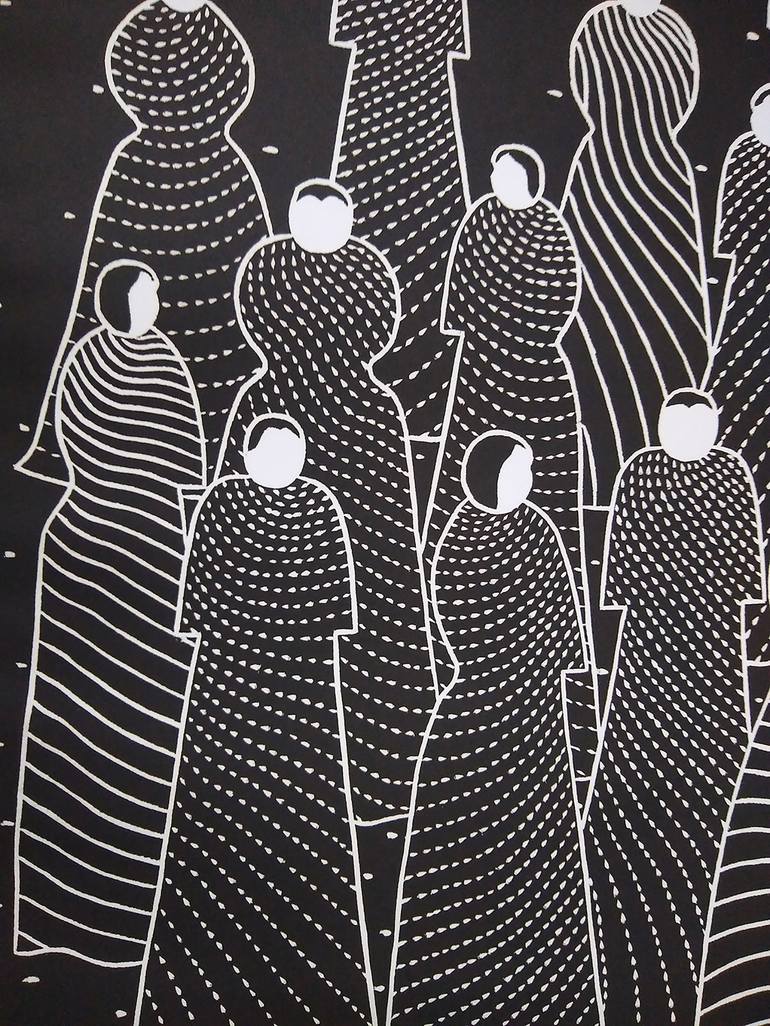 Original Figurative People Printmaking by Hemavathy Guha