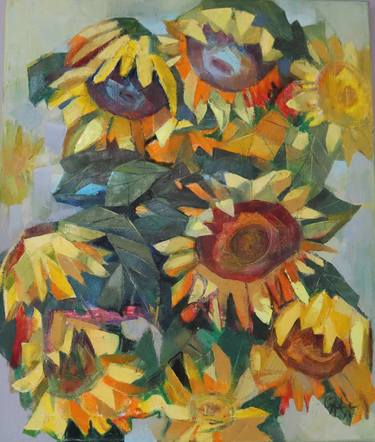 Original Expressionism Floral Paintings by Galya Koleva