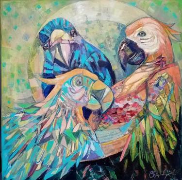 Original Abstract Expressionism Animal Painting by Galya Koleva
