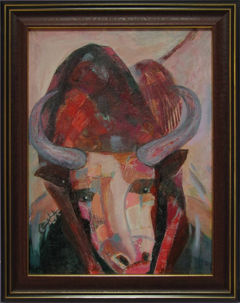 Original Abstract Expressionism Animal Painting by Galya Koleva