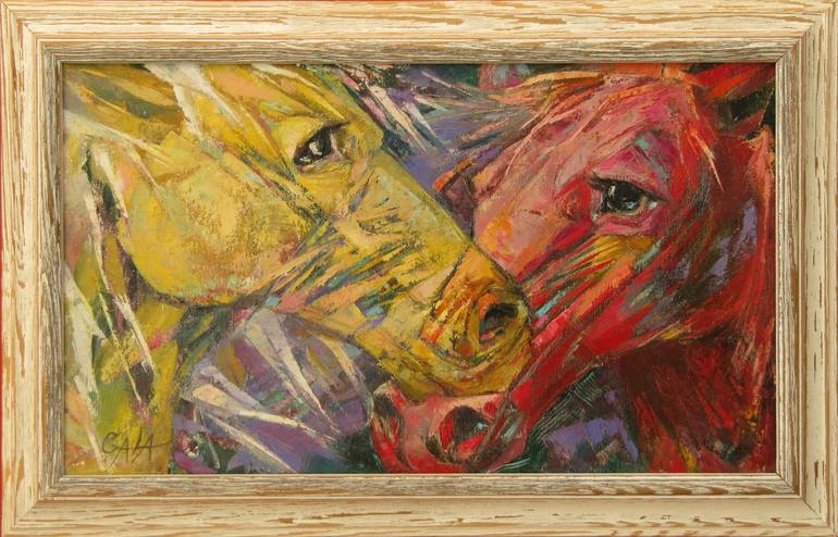 Original Abstract Expressionism Animal Painting by Galya Koleva